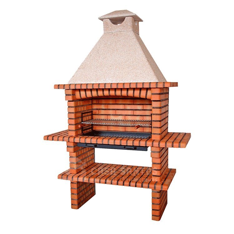 Brick barbecue 110-i with grill 80 and chimney