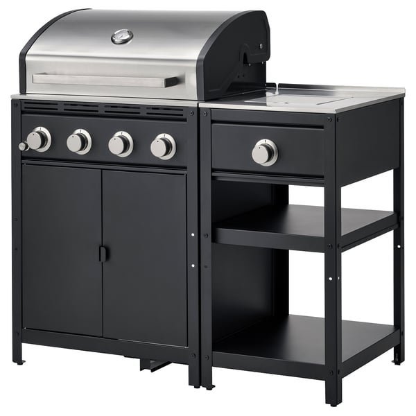 IKEA GRILLSKÄR barbecue au gaz+brûleur latéral