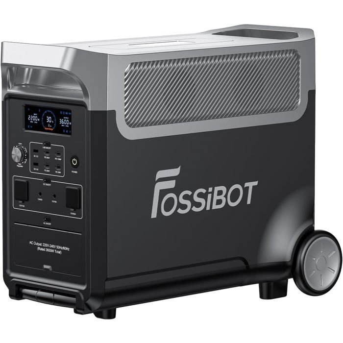 Fossibot F3600pro Centrale Électrique +420W Foldable Panneau Solaire ,3840Wh 3600W Lfp Max Generateur Electrique Portable,Ac/Xt90