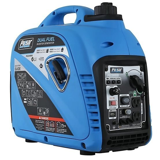 Pulsar 2.200/1.800 Watt dual-fuel draagbare invertergenerator, CARB-conform, USB-uitgang