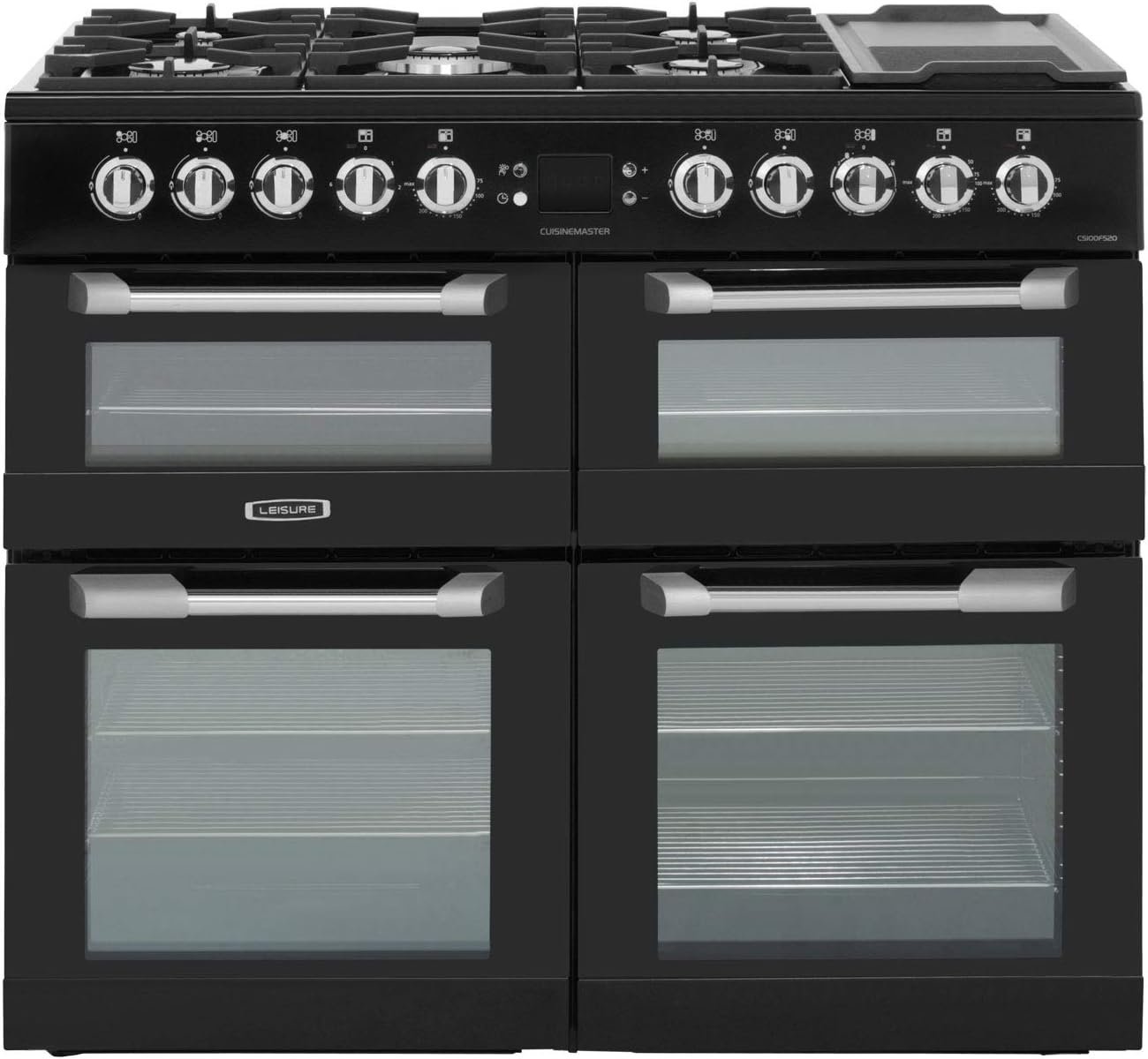 Kooktoestellen met dubbele brandstof ›Leisure CS100F520K Cuisinemaster 100cm Dual Fuel Fornuis - Zwart
