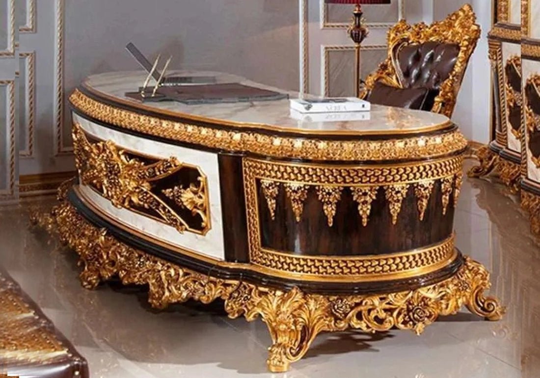 Ensemble de bureau Prestige Ostrich Store Biyadina - Ensemble de bureau en cuir gris - Réf. Cuir d'autruche