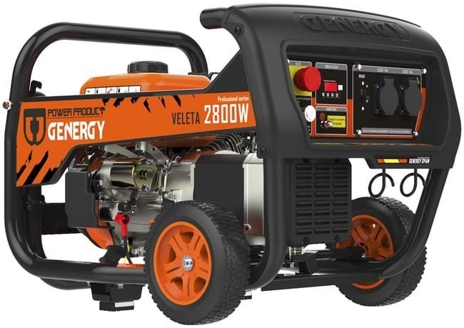 BlackStone BG 11050 Benzine stroomgenerator met wielen, AVR 7,8 kW