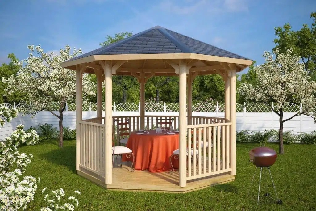 Gazebo bois « Elizabeth L » 10m² | 21mm