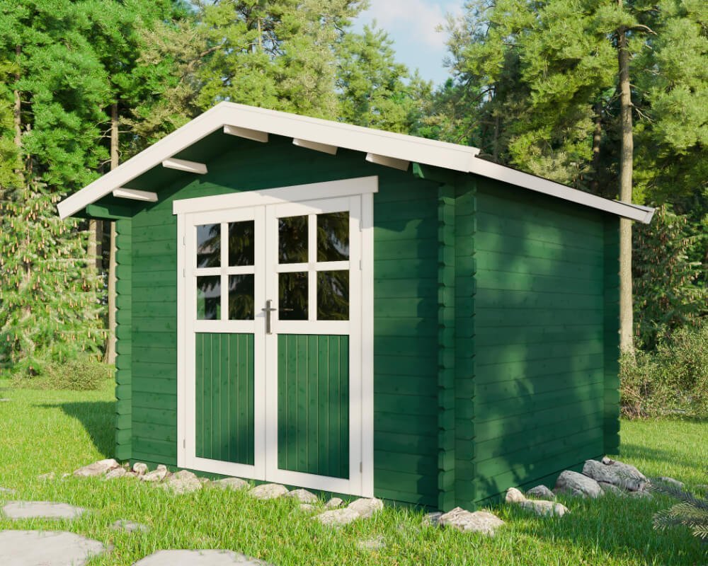 Tuinhuisje Houten schuur Gereedschapsschuur Blokhut 3x2,5m 28mm