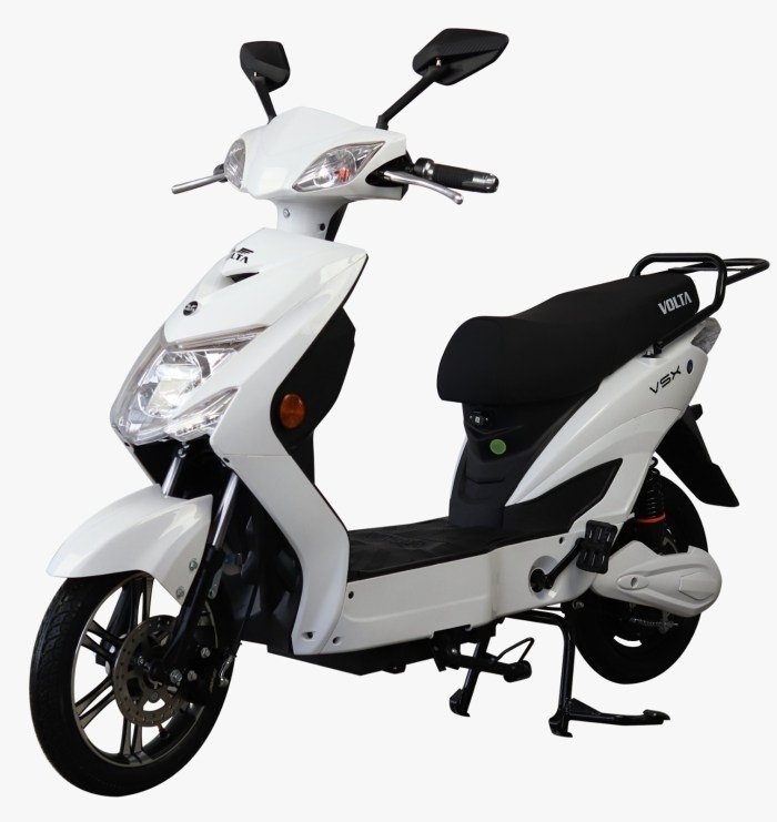 Elektrische scooter (fiets), met pedalen Volta SX – 220 W, maximale snelheid 25 km per uur wit