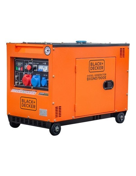 black---decker BLACK+DECKER Groupe électrogène 7.9KvA Diesel 230V/400V Insonorisé BXGND7900E