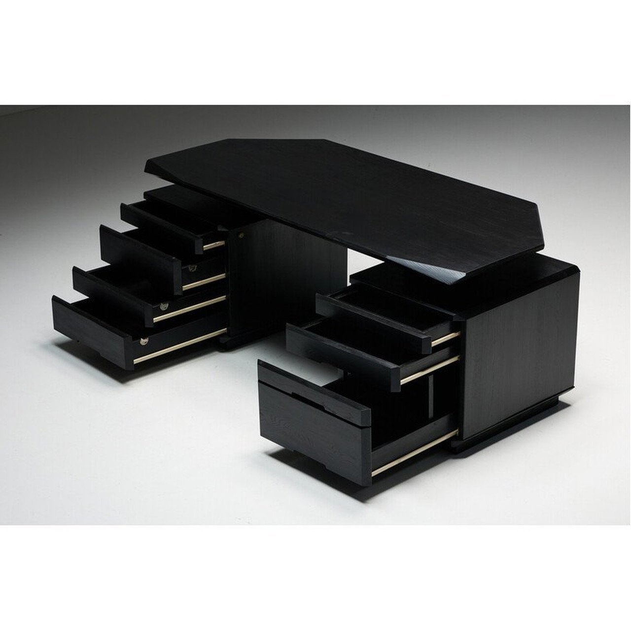 Pierre Chapo - Bureau et rangement B40F - Elmwood