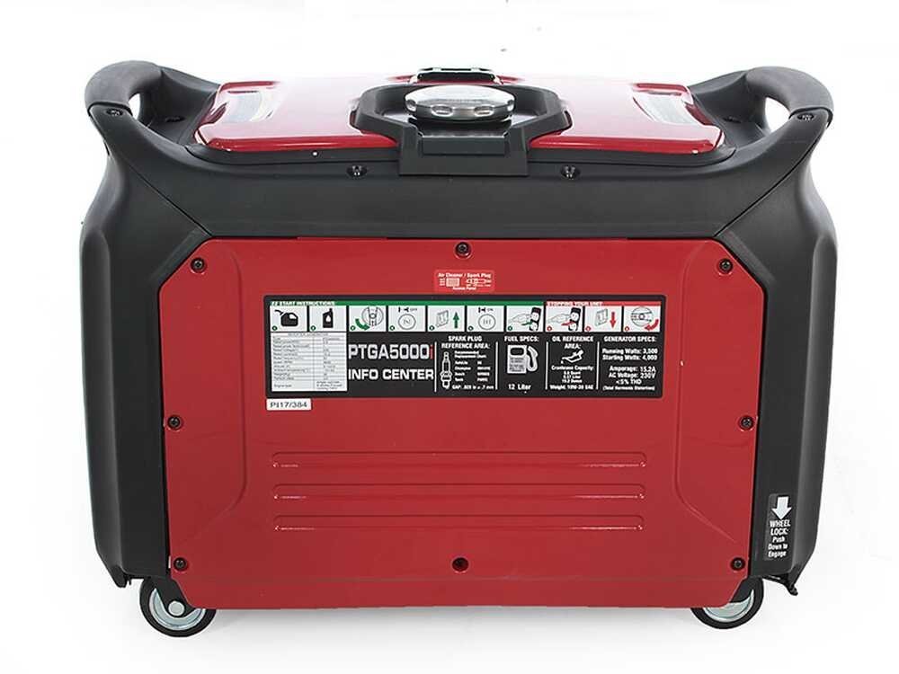 GeoTech PTGA 5000i - Stilstaande inverterstroomgenerator 4 kW - Continu 3,5 kW Enkelfasig – Bild 2