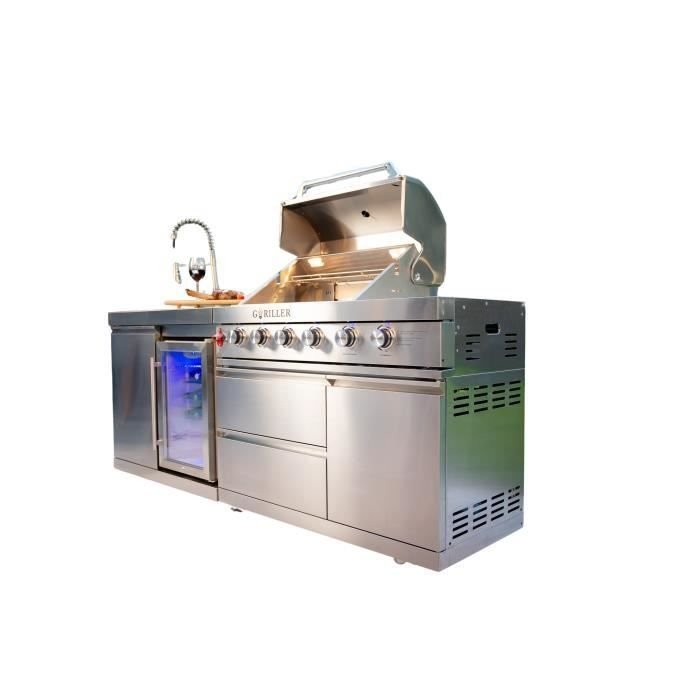 Cuisine d'extérieur Goriller Fusion Silver 217x58x119cm