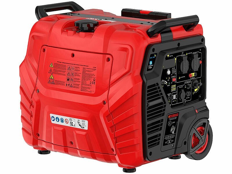 Revolt Groupe élèctrogène à essence connecté 3700 W / 230 V / 12 V BIG-270 avec trolley