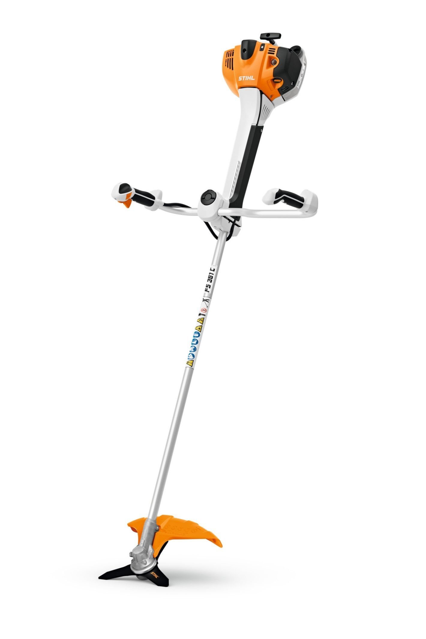 Débroussailleuse thermique Stihl FS 361 C-EM, couteau taillis 300-3, pour travaux forestiers.