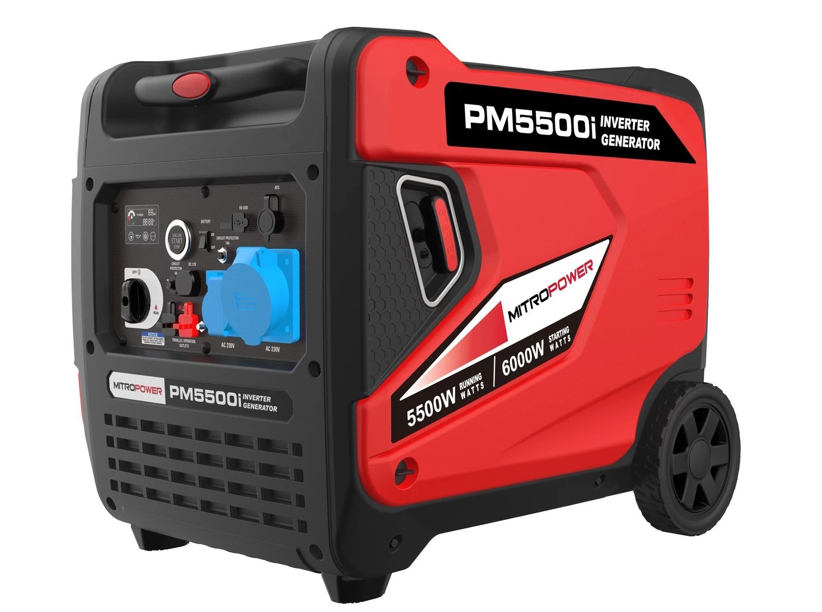Mitropower PM5500i Groupes électrogène 6000W Inverter Generator sur roues