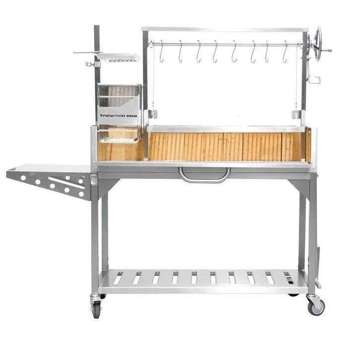 Tagwood BBQ03 Stainless Steel - Tagwood BBQ Argentine Santa Maria Wood Fire and Charcoal Gaucho Grill - Fully Assembled (+€300)